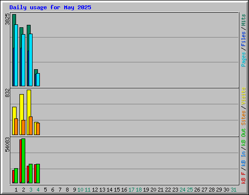 Daily usage for May 2025