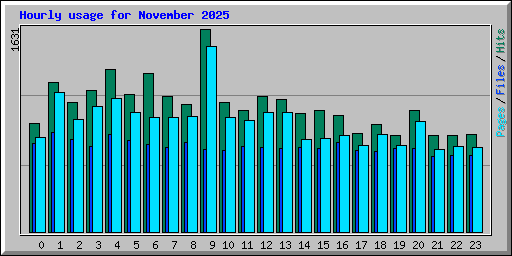 Hourly usage for November 2025